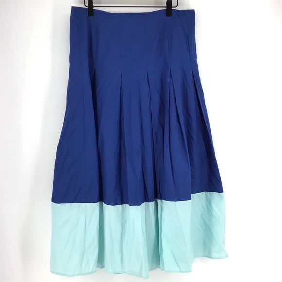 Boden Dresses & Skirts - Boden Blue Colorblock Beatrice Flare Midi Skirt